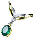 Emerald gold necklace for sale