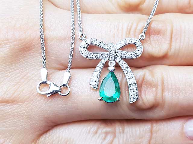 &quot;Wholesale Colombian emerald necklace