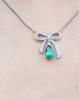 Emerald and diamond necklace
