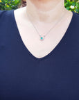 Horseshoe natural emerald necklace