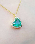 Mother’s day emerald heart necklace