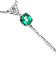 Pear with emerald necklace
