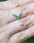Wholesale Colombian emerald diamond necklace