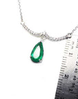 Vibrant emerald dangle necklace