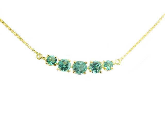 Authentic Muzo Colombian emerald necklace