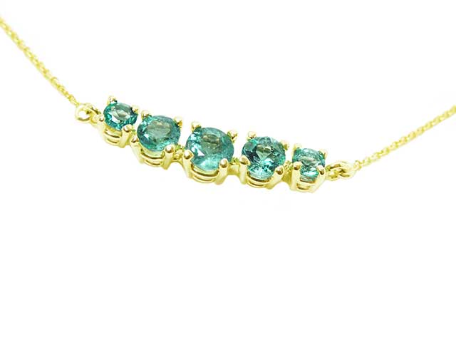 Muzo Green fire emerald necklace