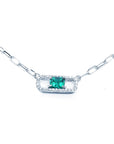 Paper clip emerald jewelry