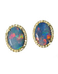 Natural Solid opals earrings