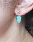 Natural opal earrings