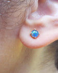 Australian opal stud earrings