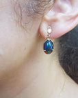Dangling opal earrings