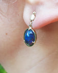 Black opal earrings for sale