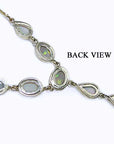 Sparkling solid australian opal necklace and solid gold