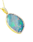 Natural opal pendant necklace