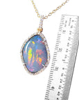 18k gold opal pendant necklace