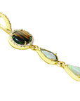 Black and white Australian Opal Pendant 2.68 ct. Gold 14K