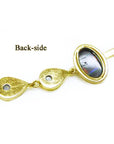 Black and white Australian Opal Pendant 2.68 ct. Gold 14K