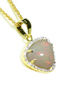 Heart Australian opal necklace