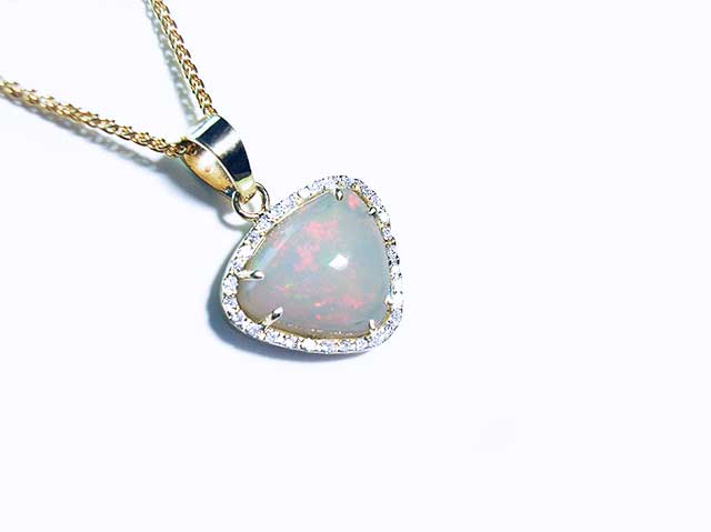 Solid australian opal pendant