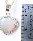 Genuine solid australian opal pendant