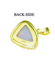 gold 14k Australian opal pendant necklace