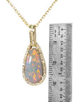 18k gold opal pendant