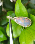 opal necklace solid gold