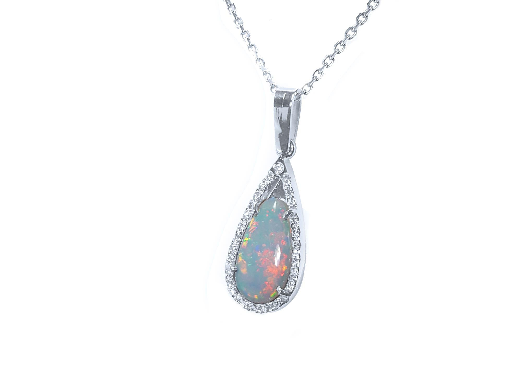 Solid opal pendant
