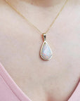 Genuine opal necklace