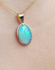 Genuine opal pendant