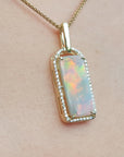 White opal necklace