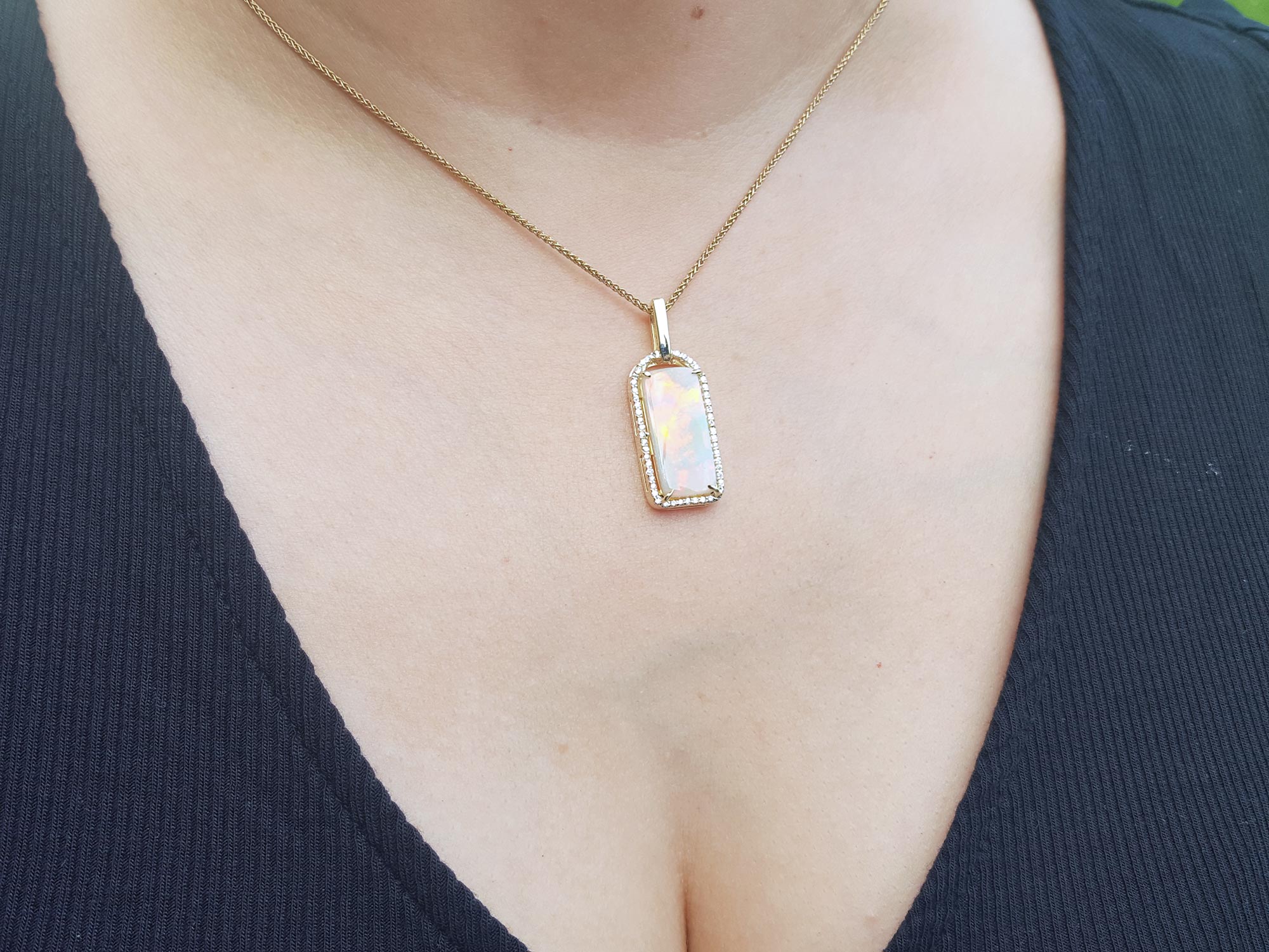 Natural opal pendant