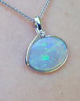 Oval opal pendant