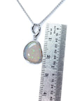 white gold opal necklace