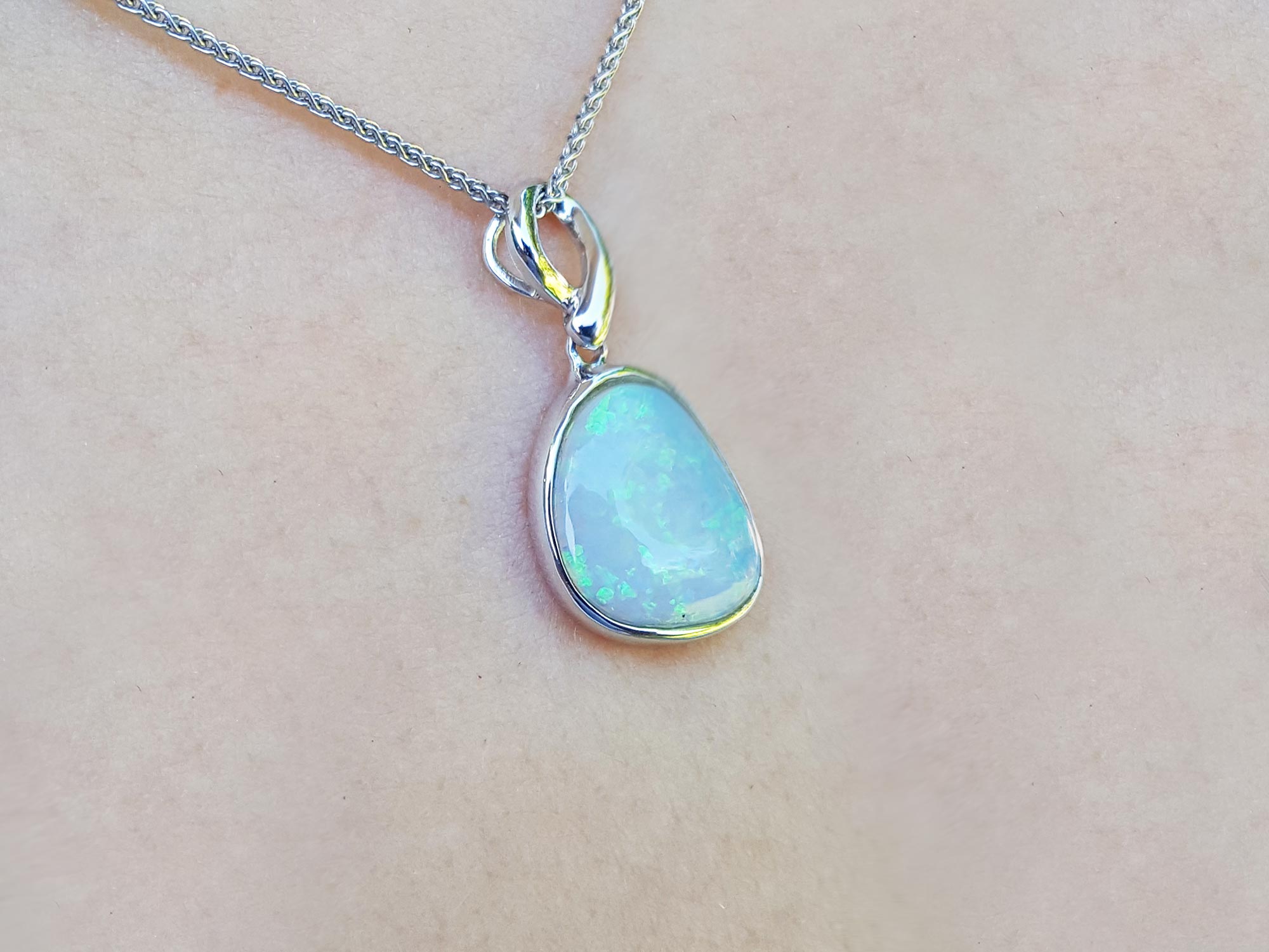 14k opal necklace