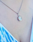 Cabochon opal pendant