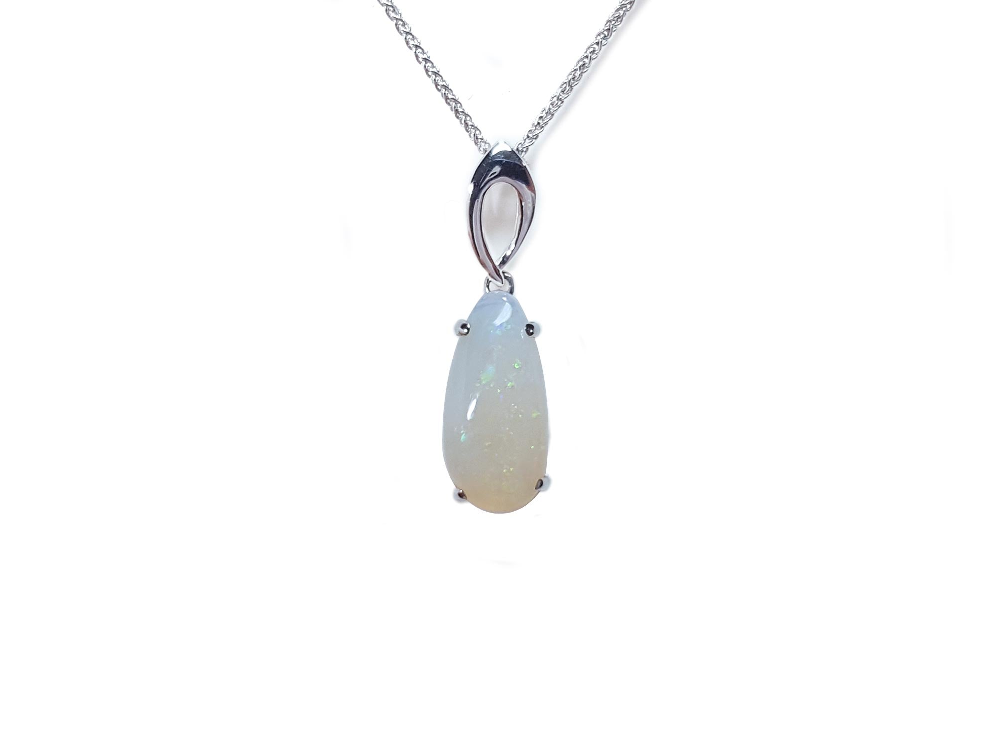 Gold opal necklace