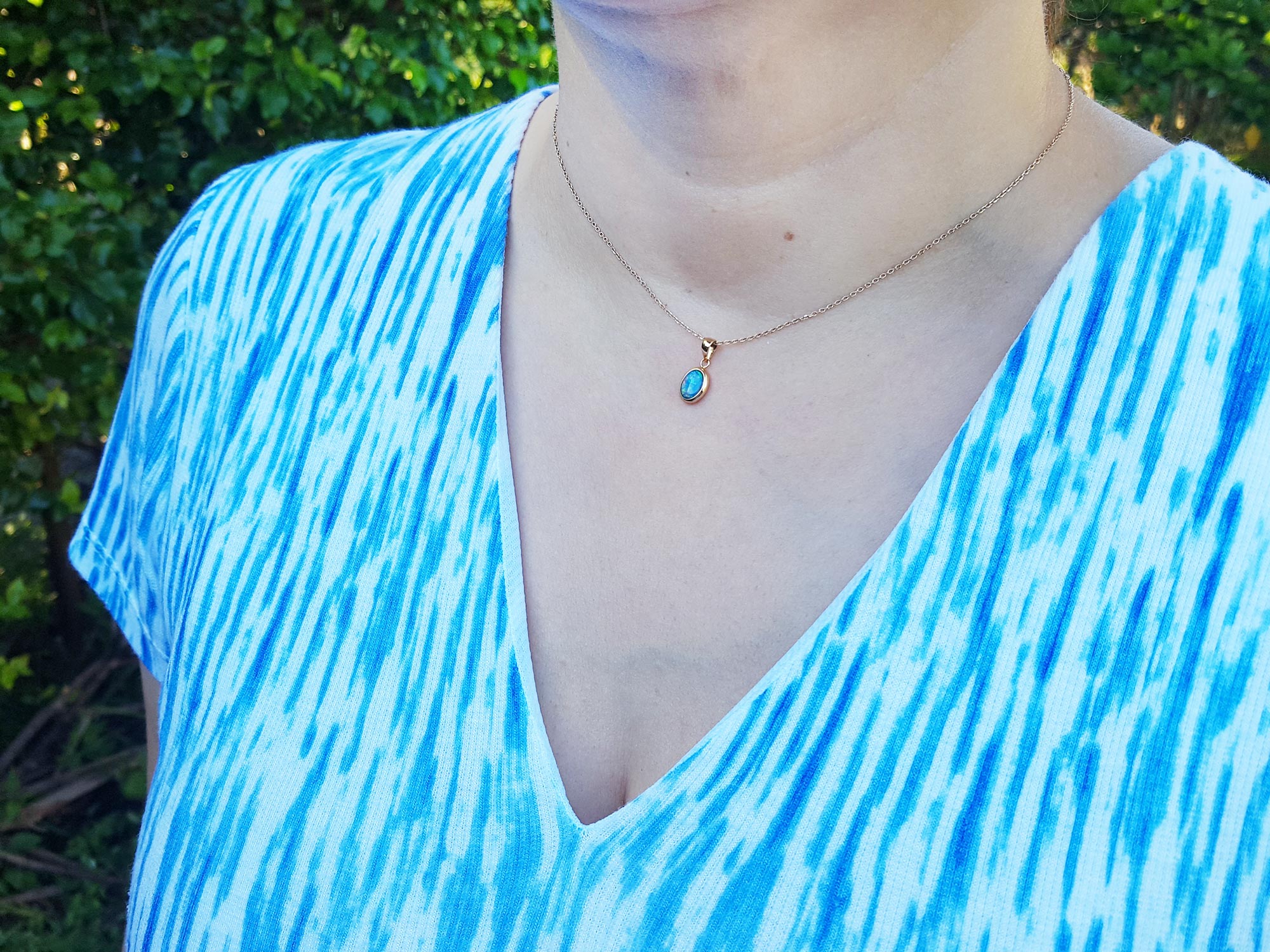 Doublet opal necklaces