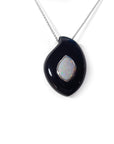 Black onyx and opal necklace