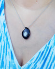 Inlay opal onyx pendant