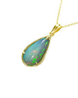 14k Ethiopian opal necklace