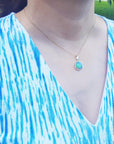 Oval Ethiopian opal necklace