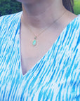 14k opal pendant