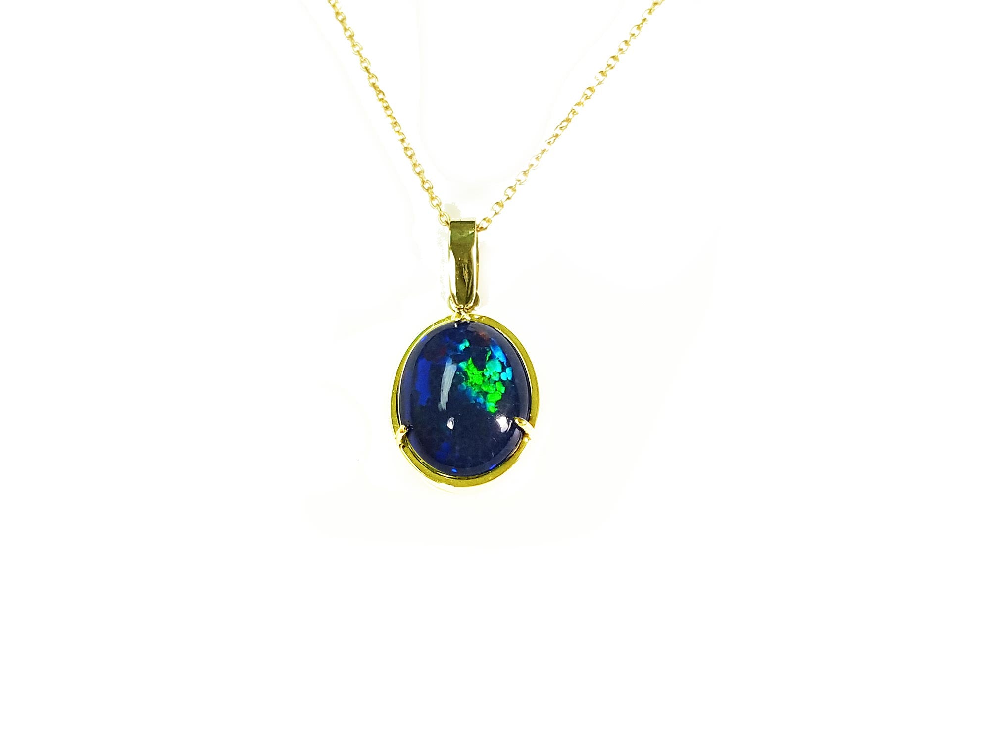 Pendant Ethiopian black opal