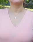 Genuine opal pendant