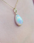Ethiopian gold opal pendant