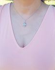 2.89 ct. Welo Ethiopian Opal Pendant Red Orange in 925 Sterling Silver