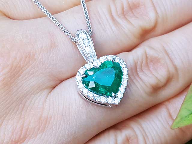 Affordable emerald pendant
