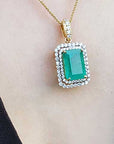 Green fire emerald pendant