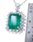 Emerald pendant solid gold